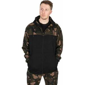 Fox Fishing Horgászpulóver LW Black/Camo Split Zip Hoody - S kép