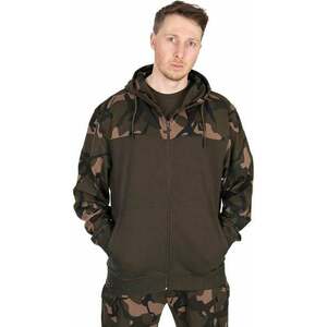 Fox Fishing Horgászpulóver LW Khaki/Camo Split Zip Hoody - M kép