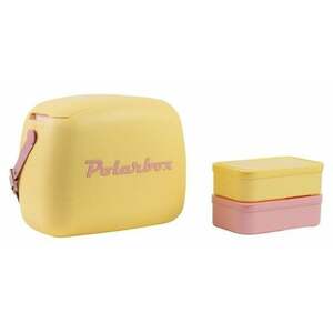 Polarbox Summer Retro Cooler Bag Pop Amarillo Rosa 6 L kép