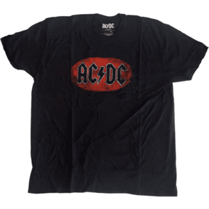 AC/DC Ing Oval Logo Vintage Black 2XL kép