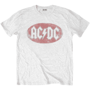 AC/DC Ing Oval Logo Vintage White XL kép