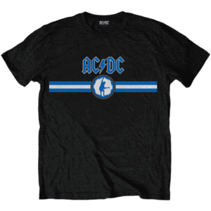 AC/DC Ing Blue Logo & Stripe Black S kép