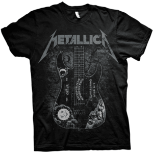 Metallica Ing Hammett Ouija Guitar Unisex Black S kép