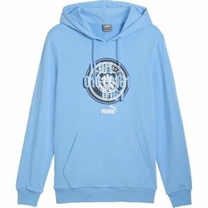 Puma MANCHESTER CITY FC FOTBAL CULTURE HOODIE Férfi pulóver, világoskék, méret kép