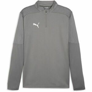 Puma TEAMFINAL TRAINING 1/4 ZIP Férfi futball felső, sötétszürke, méret kép