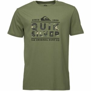 Quiksilver LOGO PRINT SS Férfi póló, khaki, méret kép