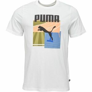 Puma GRAPHIC SUMMER SPORTS TEE Férfi póló, fehér, méret kép