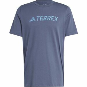 adidas TERREX TEE Férfi outdoor póló, sötétkék, méret kép