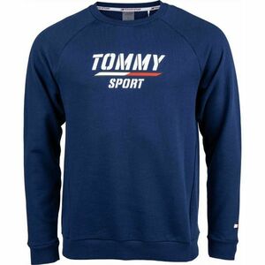 Tommy Hilfiger PRINTED FLEECE CREW Férfi pulóver, sötétkék, méret kép