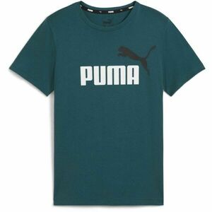 Puma ESS + 2 COL LOGO TEE Fiú póló, sötétzöld, méret kép