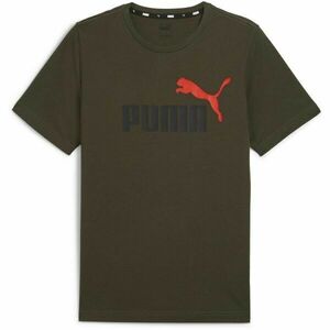 Puma ESS + 2 COL LOGO TEE Férfi póló, khaki, méret kép