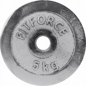 Fitforce PLC 5KG 25MM Súlyzótárcsa, ezüst, méret kép