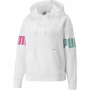 Puma POWER COLOBLOCK HOODIE TR Női pulóver, fehér, méret kép