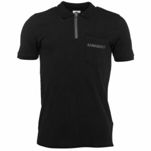 Umbro ZIP POLO Férfi galléros póló, fekete, méret kép