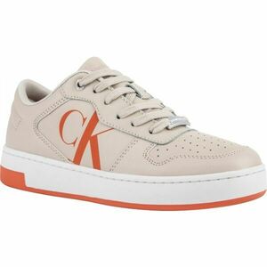 Calvin Klein BASKET CUPSOLE BOLD MONO LTH Női rövid szárú teniszcipő, bézs, méret kép