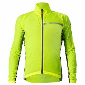 Castelli SQUADRA STRETCH Férfi kerékpáros széldzseki, fényvisszaverő neon, méret kép