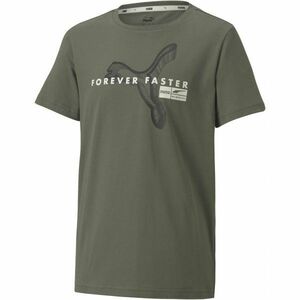 Puma ALPHA HOLIDAY TEE B Fiú póló, khaki, méret kép