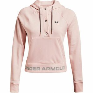 Under Armour RIVAL FLEECE MESH HOODIE Női pulóver, rózsaszín, méret kép