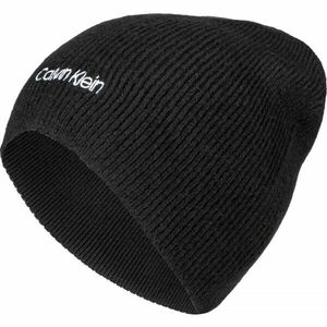 Calvin Klein BASIC WOOL NO FOLD BEANIE Férfi téli sapka, fekete, méret kép