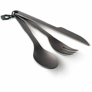 GSI HALULITE 3 PCS RING CUTLERY Evőeszközkészlet, sötétszürke, méret kép