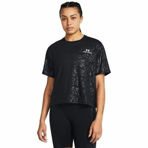 UNDER ARMOUR-Rush Energy Emboss Crop SS-BLK Fekete M kép