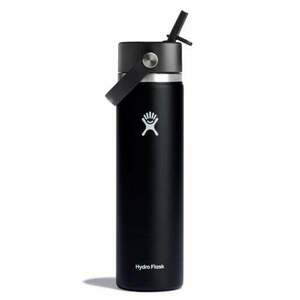 Hydro Flask Széles termo palack szájjal 24 OZ Wide Flex Straw Cap, fekete kép