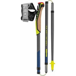 LEKI Nordic Walking botok Traveller FX.One Carbon, ezüst-szürke- éjkék sötét metál-neonsárga, sötét metál-neonsárga kép