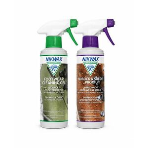 Nikwax 2 db-os készlet Twin Nubuck & Suede Spray / Lábbeli tisztító gél spray 300ml kép