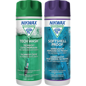 Nikwax 2 db készlet Twin Tech Wash / Softshell Proof Wash-In 300ml kép