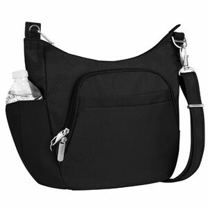 Travelon lopásgátló válltáska fekete Crossbody klasszikus hölgy kép