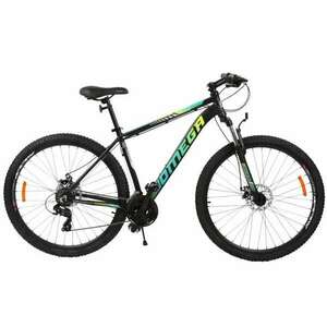 Omega Thomas 29"-es mountainbike, 49 cm-es váz, fekete/zöld/sárga kép