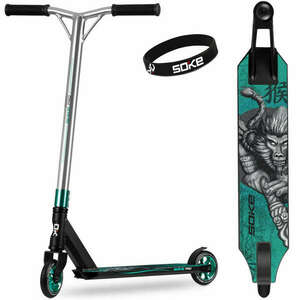 Soke Pro Freestyle kaszkadőr roller haladóknak Silver-Turquoise kép