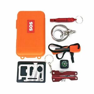 DRAGOWA Tactical Outdoor Survival Kit 7in1 Oak, narancssárga kép