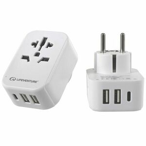 Lifeventure utazási adapter USB-vel és USB-C-vel kép