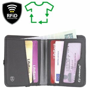 Lifeventure RFiD kompakt pénztárca újrahasznosított, szürke kép