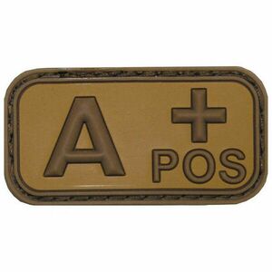 MFH vércsoport tapasz 3D, A pozitív khaki 5x2, 5cm kép