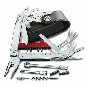 Victorinox multifunkcionális szerszám bőr tokban SwissTool X Plus RATCHET kép