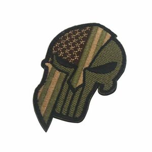 WARAGOD Hímzett patch Punisher, USA zöld kép