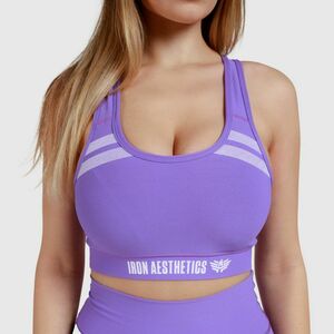 Női sportmelltartó Double Stripe - Iron Aeshtetics, lila kép