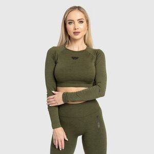 Női sport crop top Iron Aesthetics Solid, zöld kép