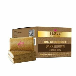 Hennatömbök - Sötétbarna 240g (3X80g) - Sattva Ayurveda kép