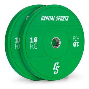 Capital Sports Nipton 2021, tárcsasúlyok, bumper plate, 2 x 10 kg, Ø 54 mm, edzett gumi kép