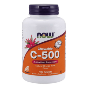 NOW Foods Vitamin C 500 mg chewable tablets kép