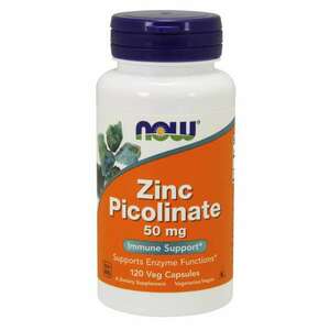 NOW Foods Zinc Picolinate 50 mg Veg Capsules kép