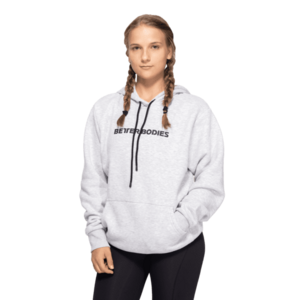 Better Bodies Hoodie Logo Light Grey Melange kép