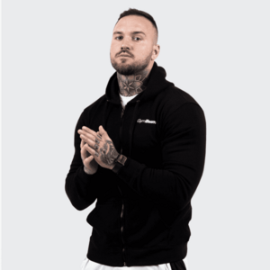 Zipper Hoodie Black pulóver - GymBeam kép