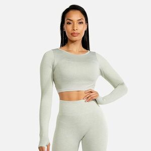 SQUATWOLF Women‘s Seamless Crop Top Marl Ice kép