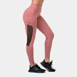 Mesh Old Rose magas derekú női leggings - NEBBIA kép