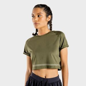 Flux khaki női crop top - SQUATWOLF kép