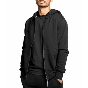 BJÖRN BORG Men‘s Hoodie Borg Zip Hood Centre Black Beauty kép